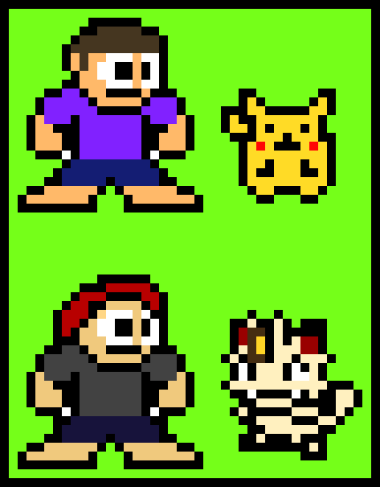 [9664c4] Jasper(top)and April(bottom) Smalley with pokemon