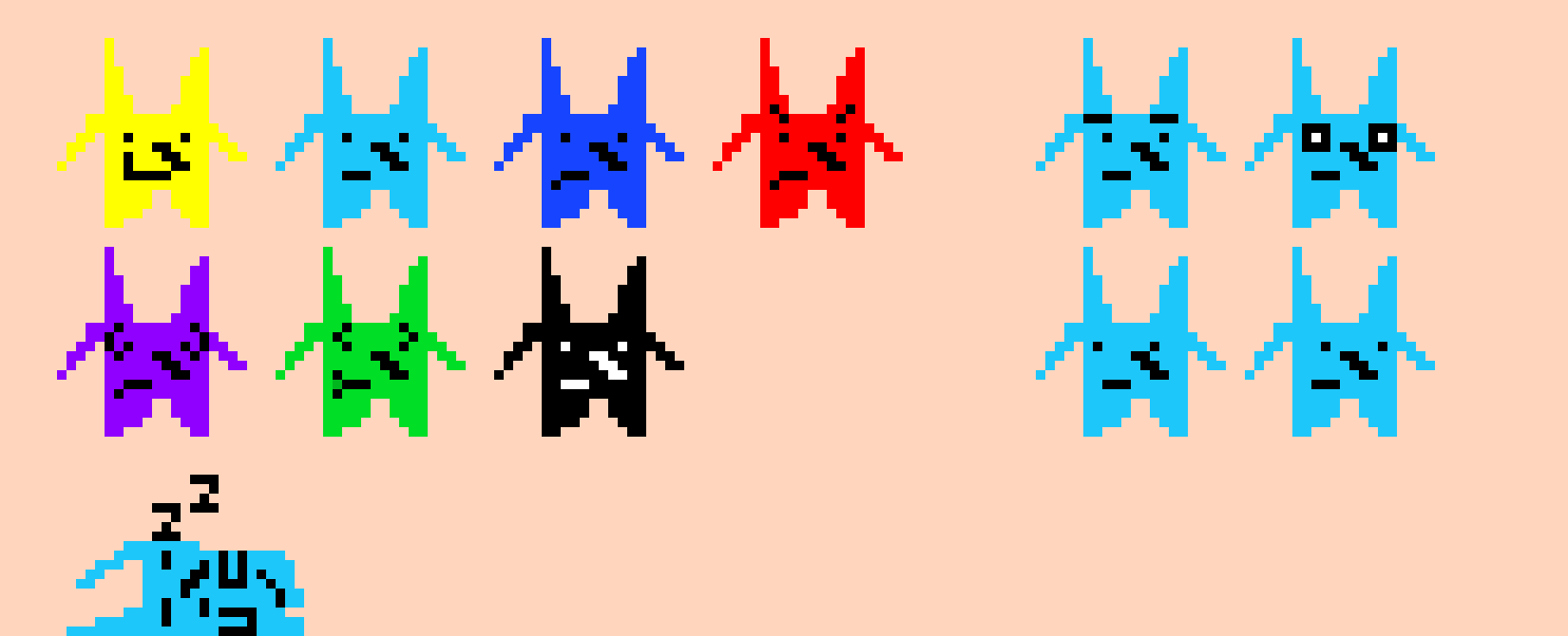 [842b2e] Catbunny UWU with emotions/expressions
