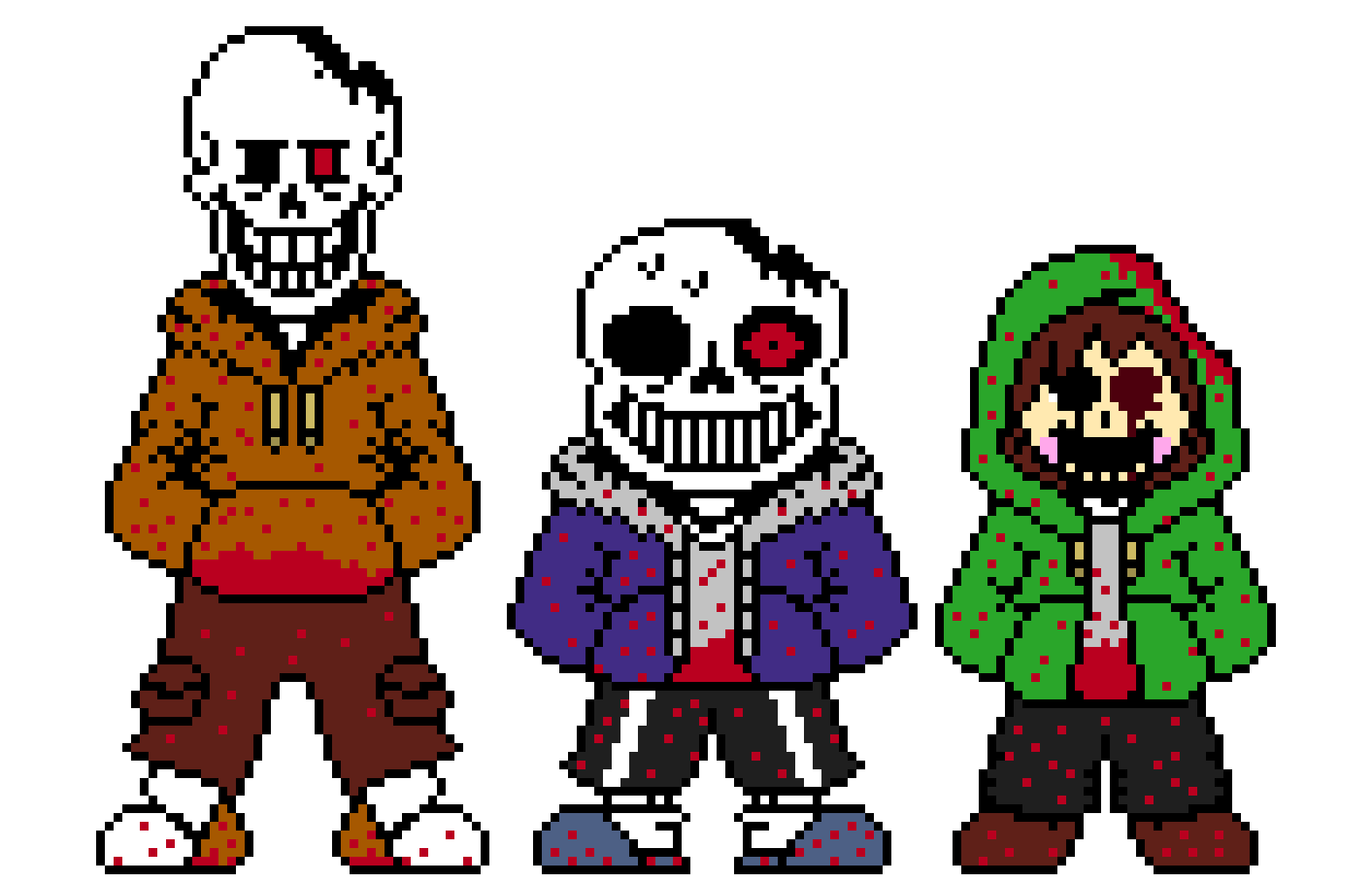 Psychotic Time Trio - Sans, Papyrus, and Chara