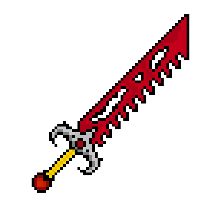 [b618ac] (A bright red light pops up in the forest and a sword falls to the ground)
