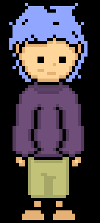 [2fbf6b] (This is Benjamin AKA Ben AKA Blue AKA Player1. ) * Walking in snowdin as well, shivering. ``Wow it's c-c-cold.``