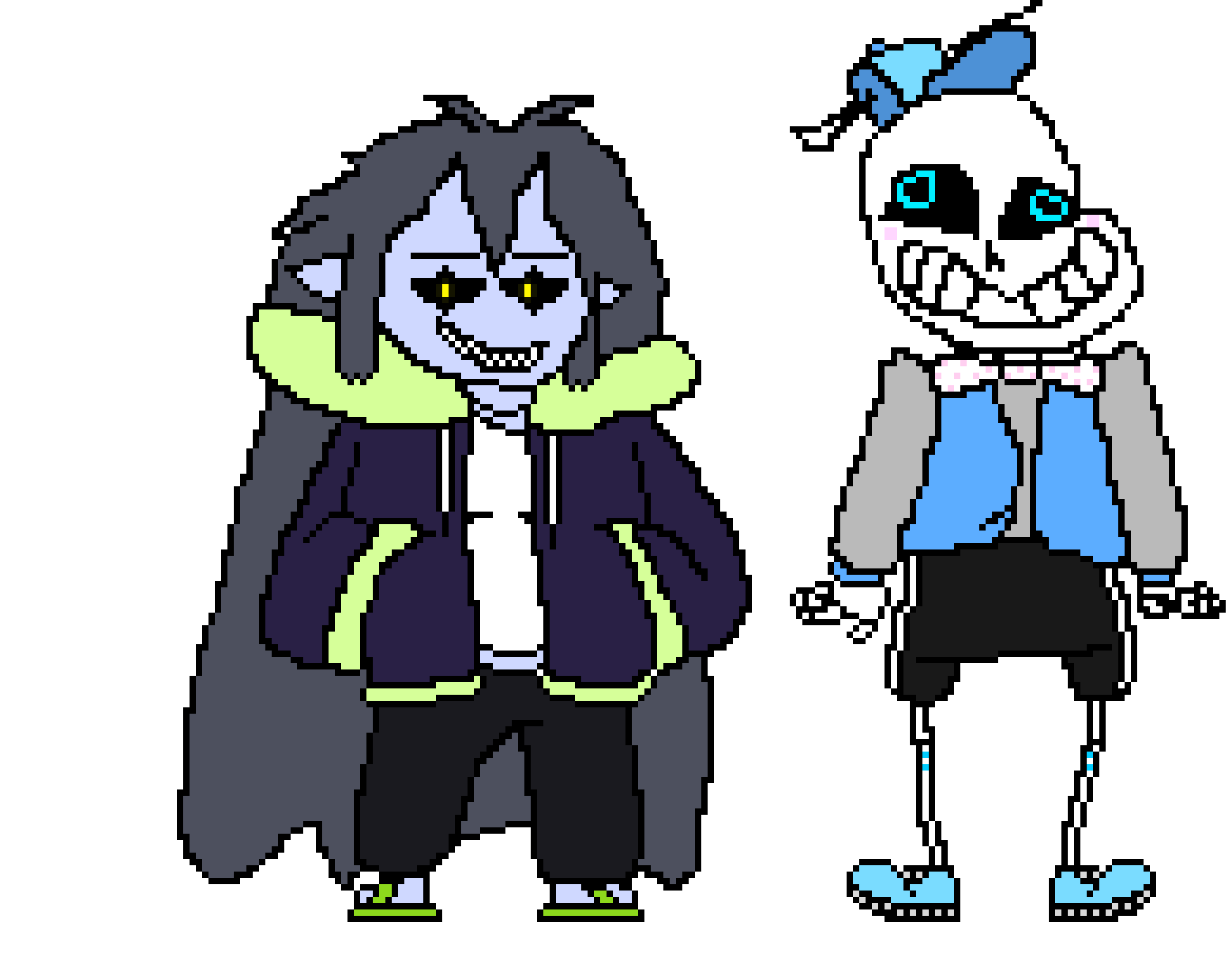 Sans but as Jevil and Jevil but as Sans