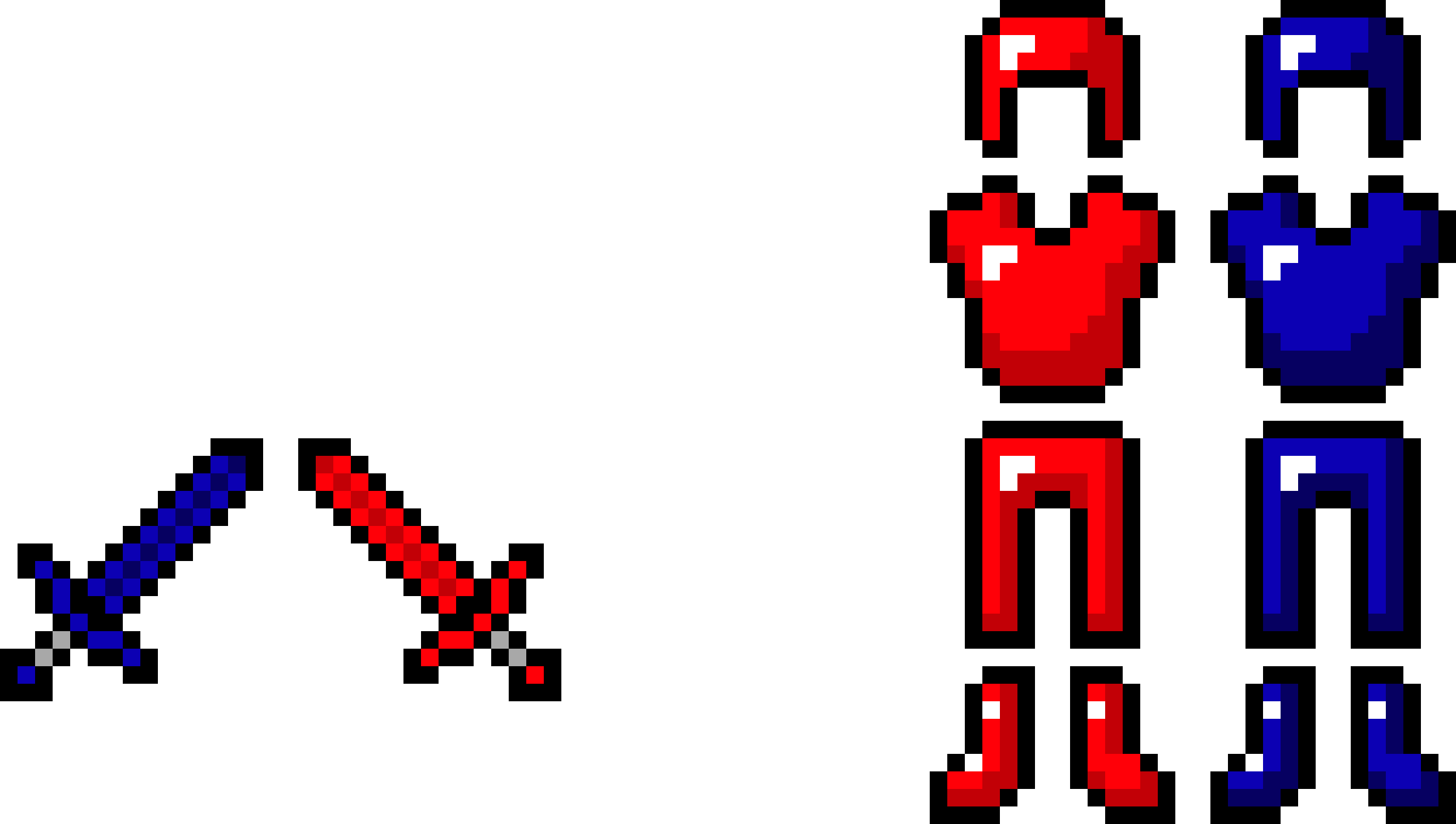 [9664c4] Redstone and Lapis Lazuli armor and swords