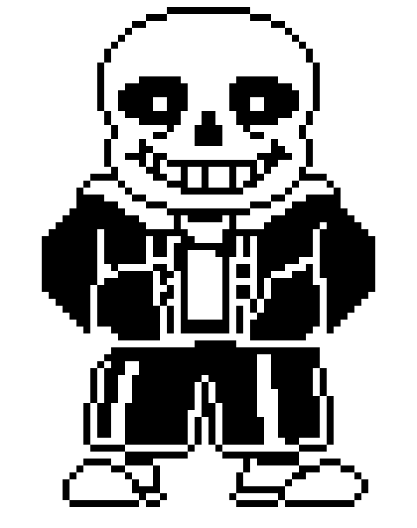 Sans real battle sprite