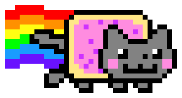 nyan cat pixel art
