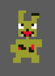 [488a07] 8-bit springtrap plush