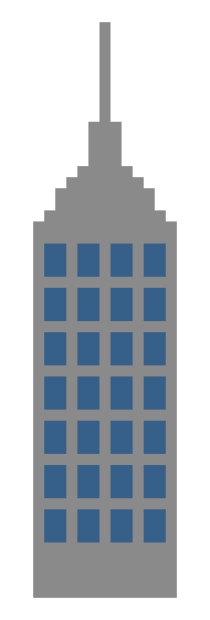 [c9c00b] Pixel skyscraper