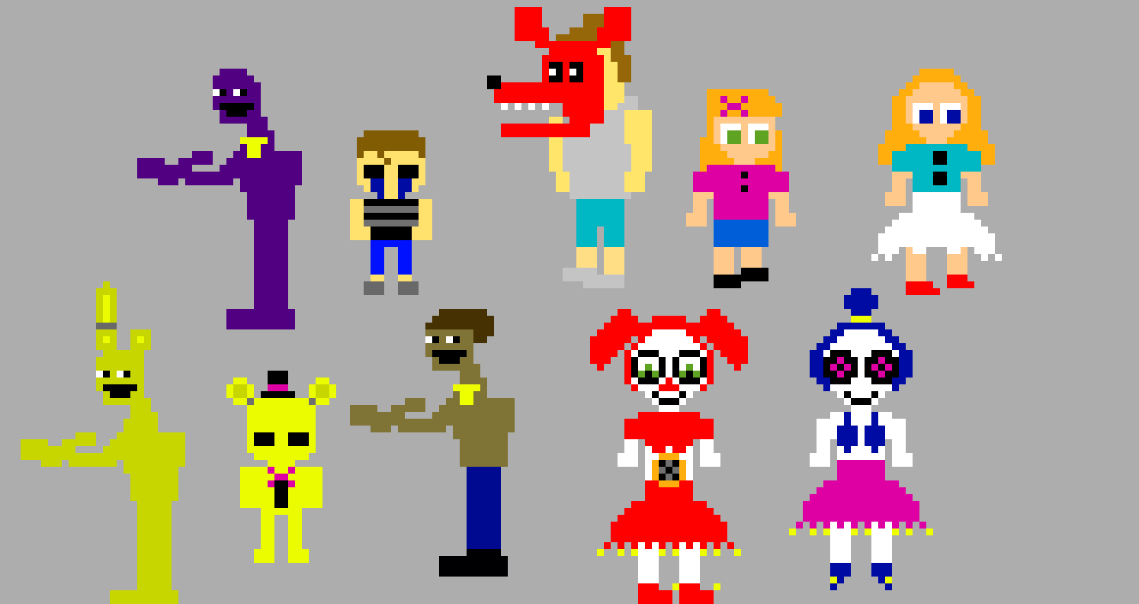 [2c64de] The Afton Family. in animatronic forms