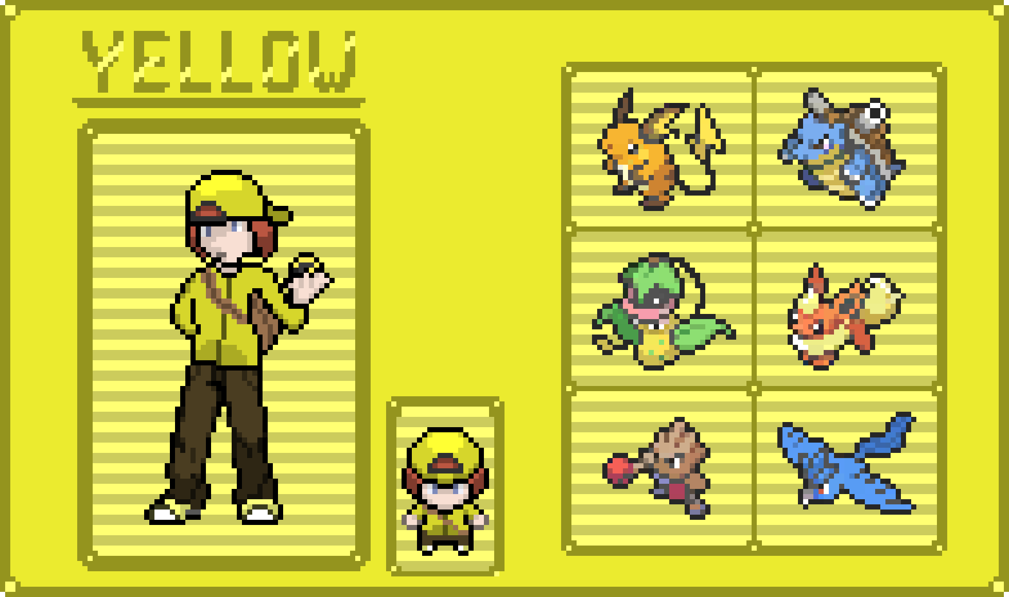 [0031a6] Pokemon Yellow sprite + team