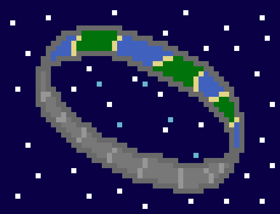 [2d8240] *a large ring-like superstructure appears out of a large portal, stopping far off in space, but still able to be seen from the ground* -Pathfinder