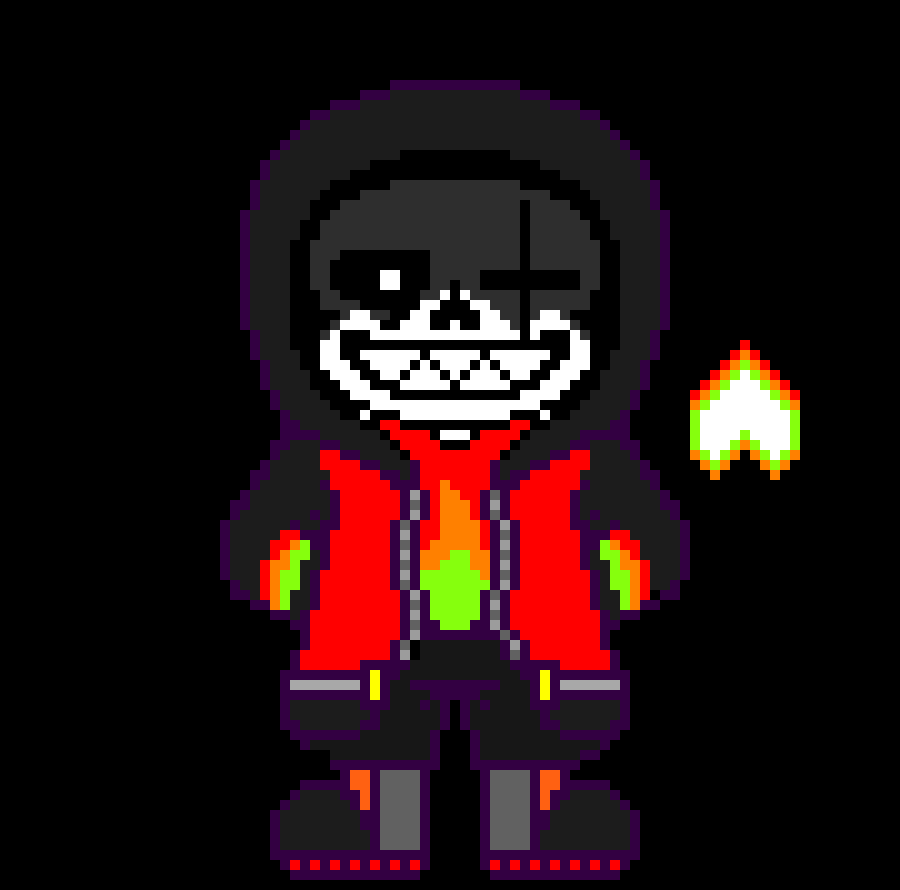 [7fc0e7] flame Epic!sans neutral and his soul