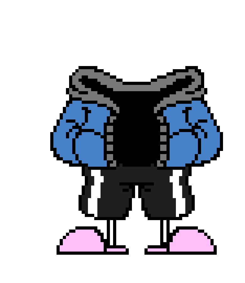 sans but i got rid of his bones and gave him skinny legs