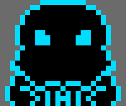 [46ea29] *spots him,looks away,and quickly looks back**stands straight up*OH COME ON!!*points his arms at him*