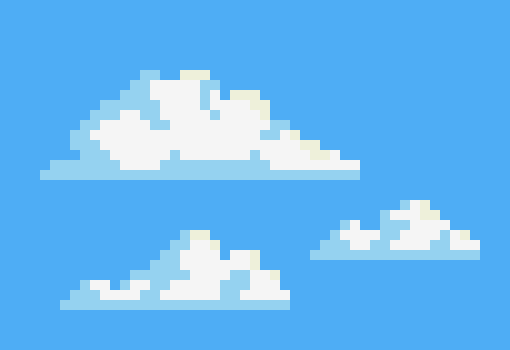 [8c95fc] Clouds pixel art