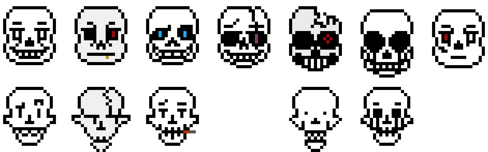 [576d87] Sans & Papyrus Pixel Art.