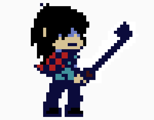 Kris deltarune battle sprites