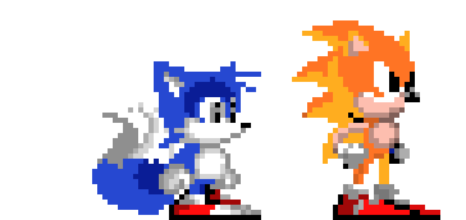 [10304b] sonic and tails COLORSWAPPED