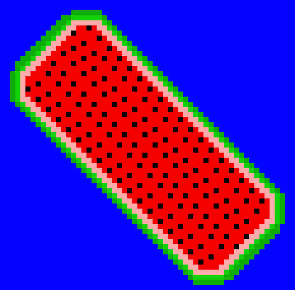 [9664c4] Pixel Watermelon (Over-complicated)