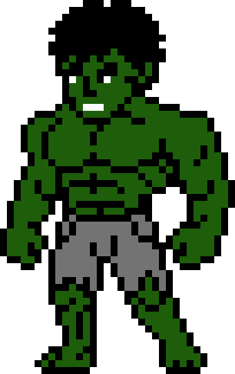 [9664c4] Hulk Pixel Art