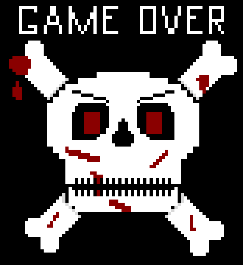 [9664c4] Game Over Skull 