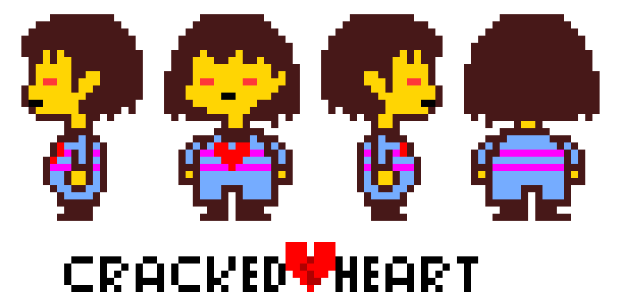 Frisk Sprite Sheet (No walking sprites)