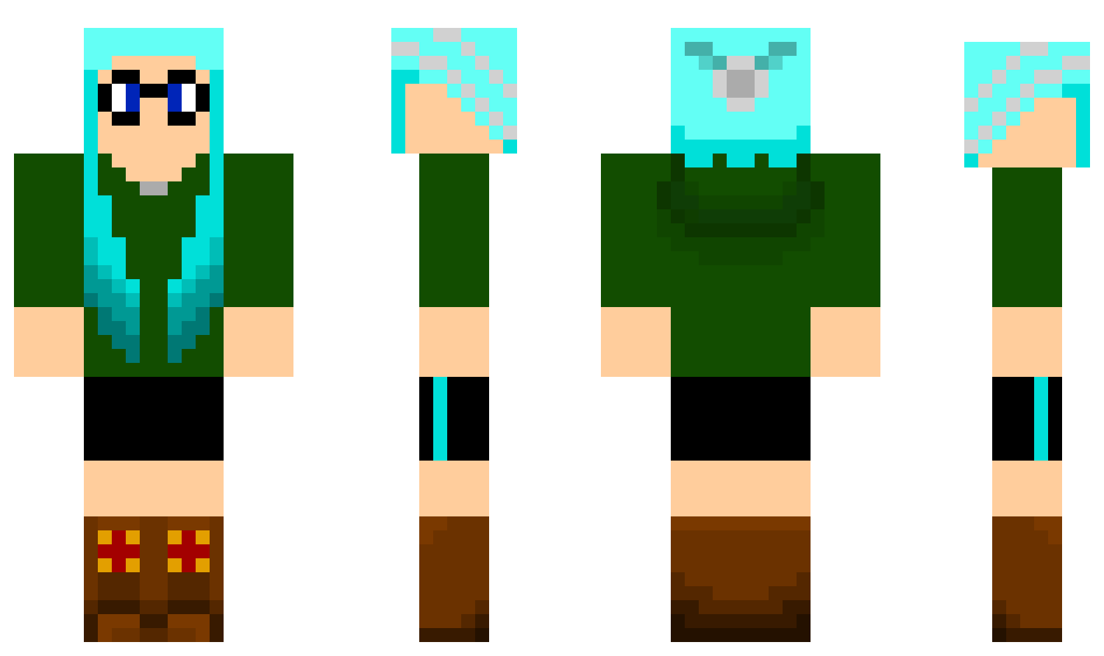 [9664c4] Turquoise Inkling Minecraft Skin