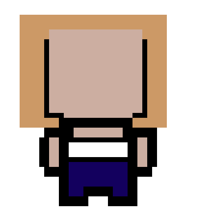 [21707d] Pixel art character 2 (Blonde hair)