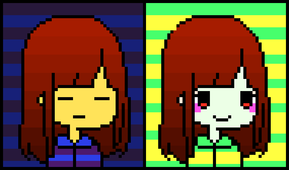 [95be89] chara and frisk ( undertale )