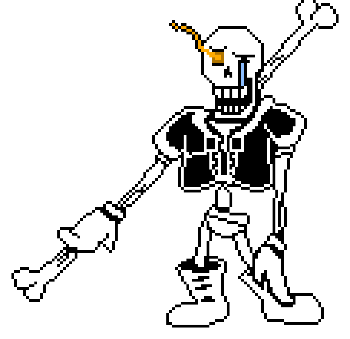 Disbelief! Papyrus Phase 1 Sprite + Colored Sprite! (No black Background)