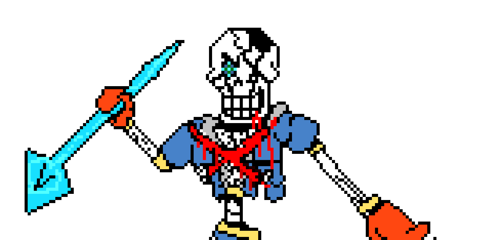 [fdea83] last breath Papyrus Phase 4 Battle Sprite.