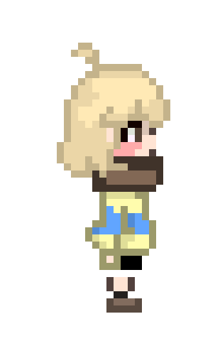 [1d5e96] Side stand Walk sprite Hazel