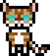 [e0b891] Tiger's Eye Pixel Cat