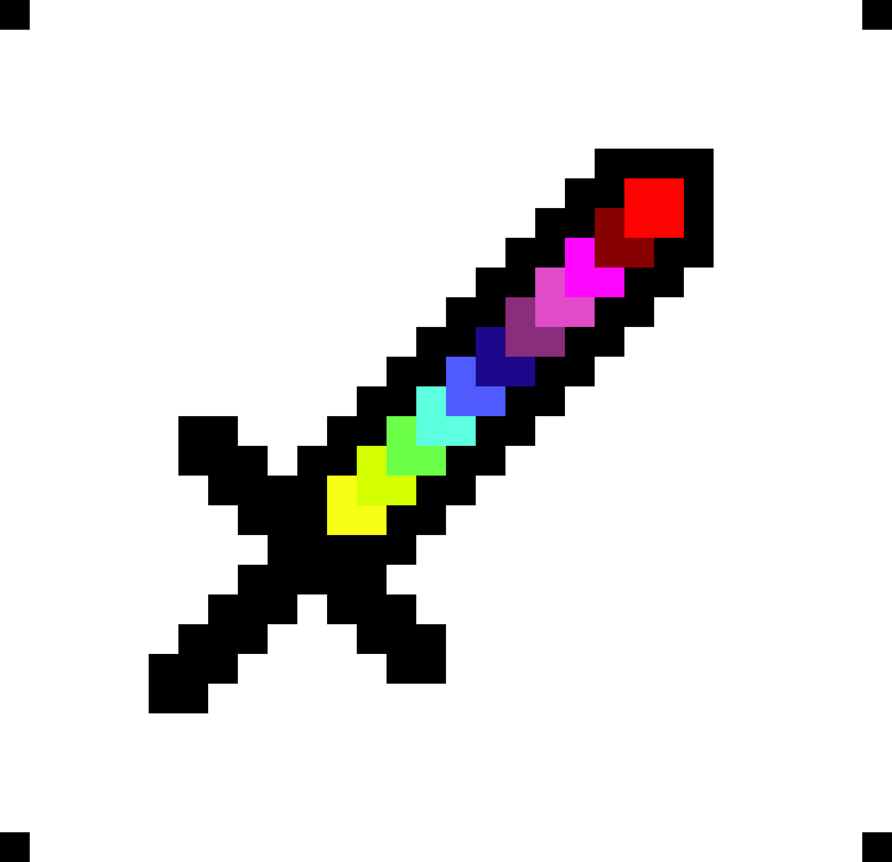 [9664c4] Rainbow 8 Bit Sword
