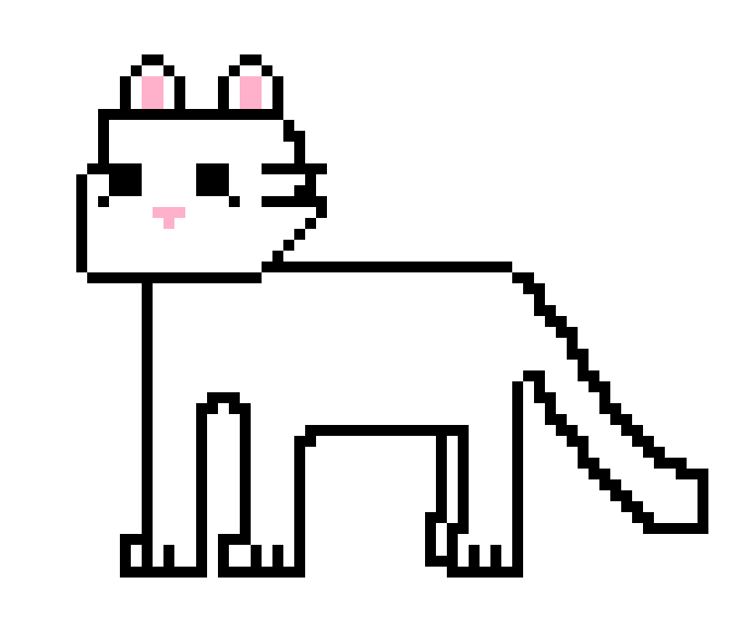 [f4b689] White Cat Sprite