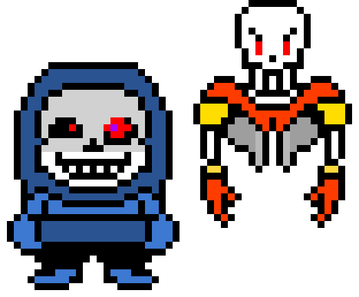 [0ab601] IJ!DustTale Sans And Papyrus Overworld Sprite