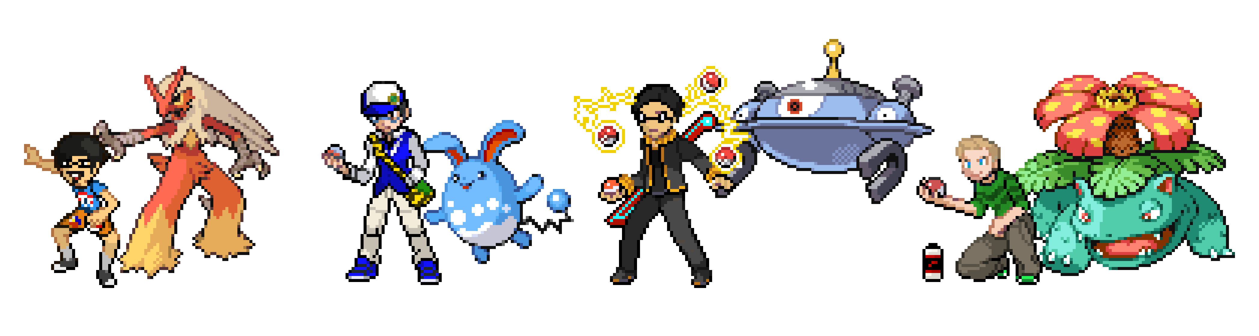 [51dd21] first 4 gym leaders sprite