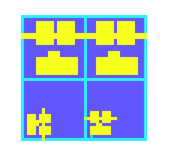 [db1555] square pixel quilt  