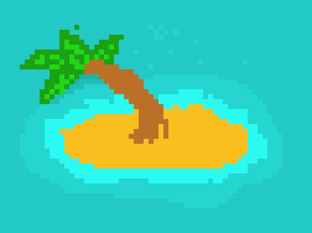 [9664c4] The Lonely Palm Tree Island
