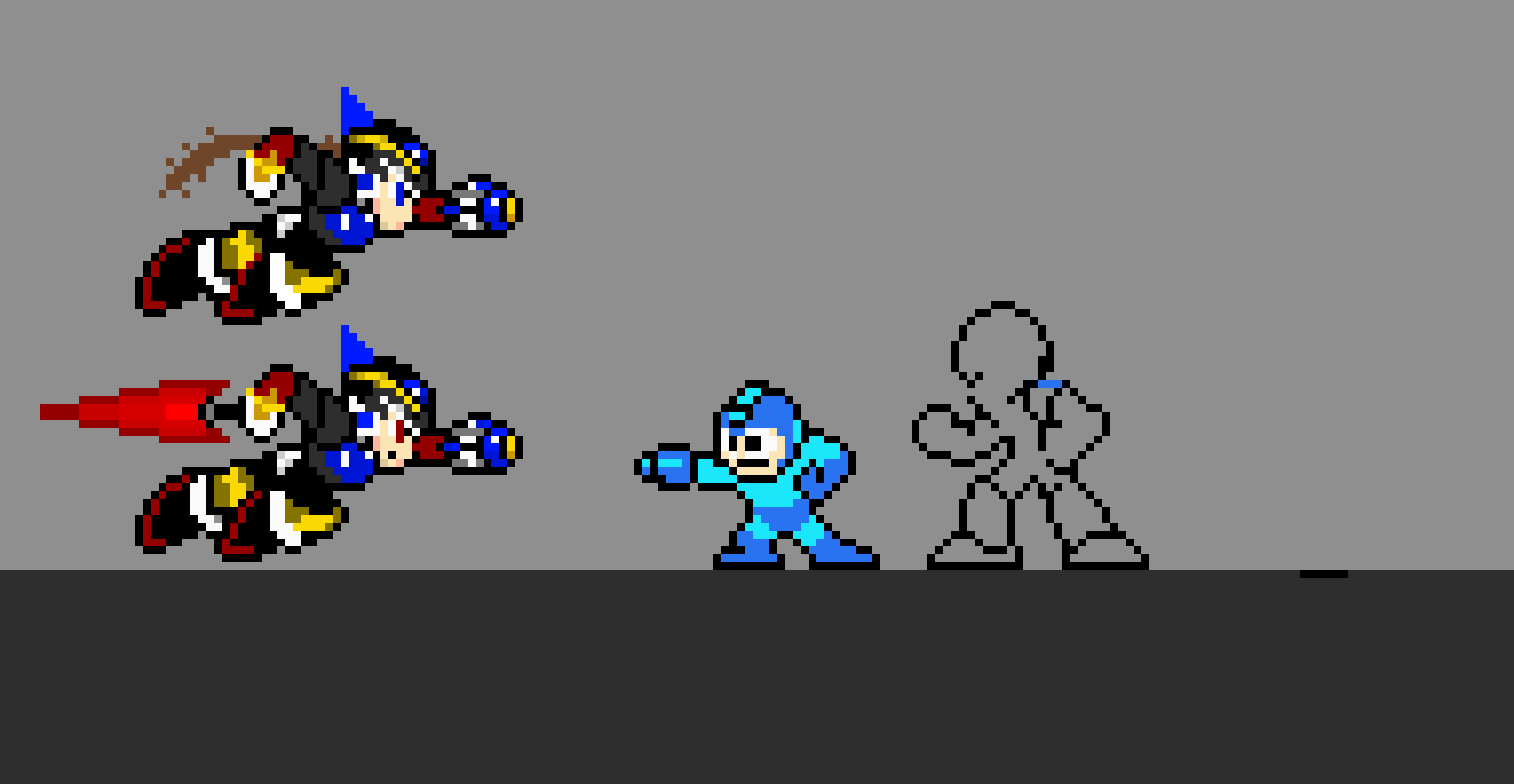 [4b30a5] Dark Man V (Dark Man and Dark Woman vs Every Mega Man and Zero