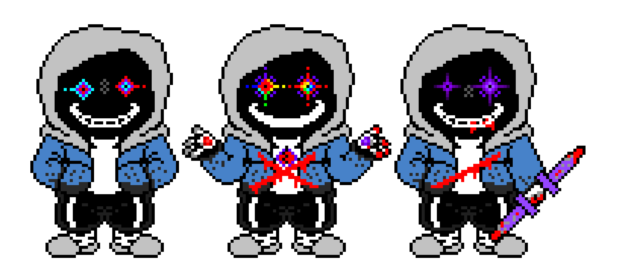 [b2a374] DustDust Sans The Skeleton last Hatred Hardmode Battle Sprite. (Meme edition)