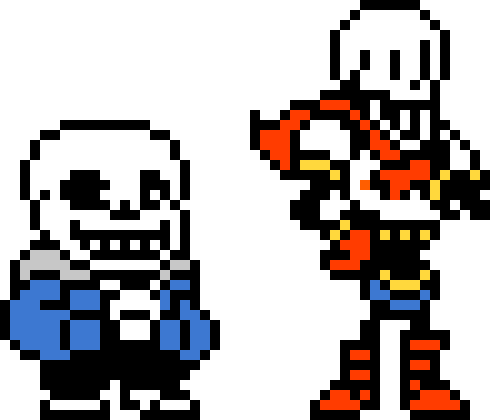 [af4498] custom Sans and Papyrus undertale, underswap and underfell overworld sprites (with cursed spep.)