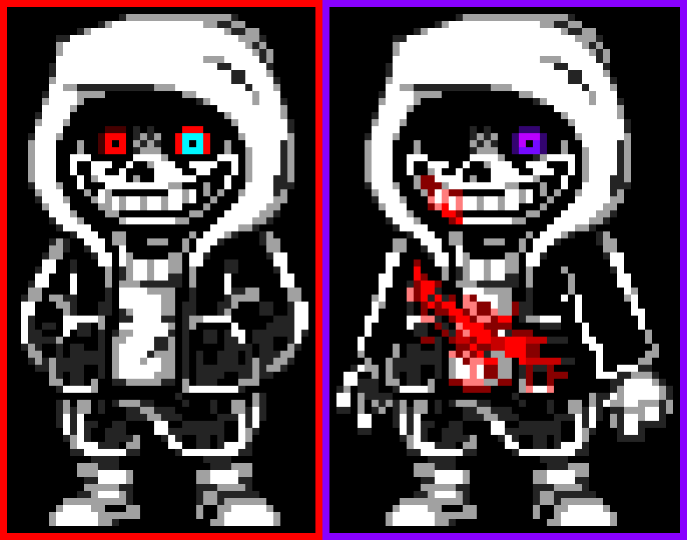 Dusttale Last Genocide sans phase 1 and phase 2 (Without weapon cause I can't) - DST