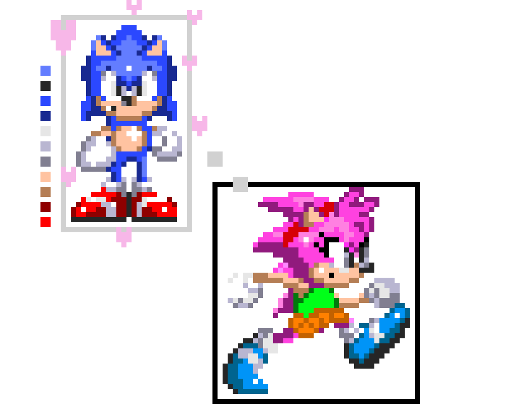 Sonic 3 amy rose Running Sprite