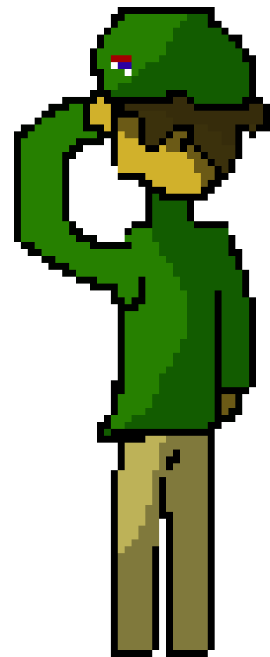 [7b9ebc] Saluting Man