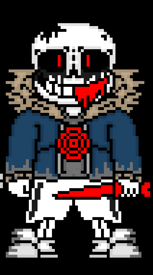 [57dac4] you see it wouldnt make sense if KillerDust pulled up his hood, due to the fact Dust Sans only pulled his hood up because of the guilt, Killer cant feel guilt sooo- E
