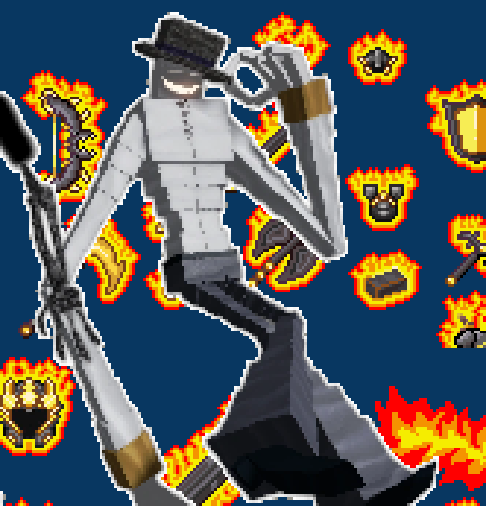 [b1c5db] here’s a better image of him from him standing next to darantago with the caption “Morons” ((the clear background is real!!!))