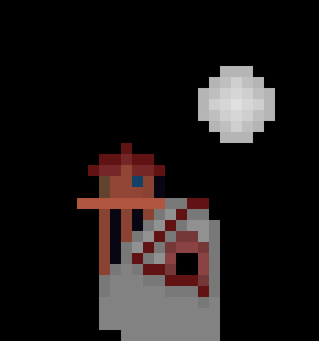 [be82ba] (You reach the top. It looks barren except for the Cabin and a shallow grave. you can also see a dim light coming from somewhere)