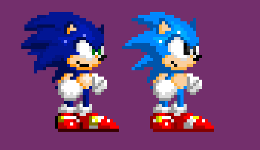 Modern Sonic And Classic Sonic
