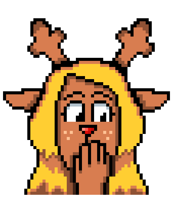 [201f45] Noelle Hand On Mouth(Light World)