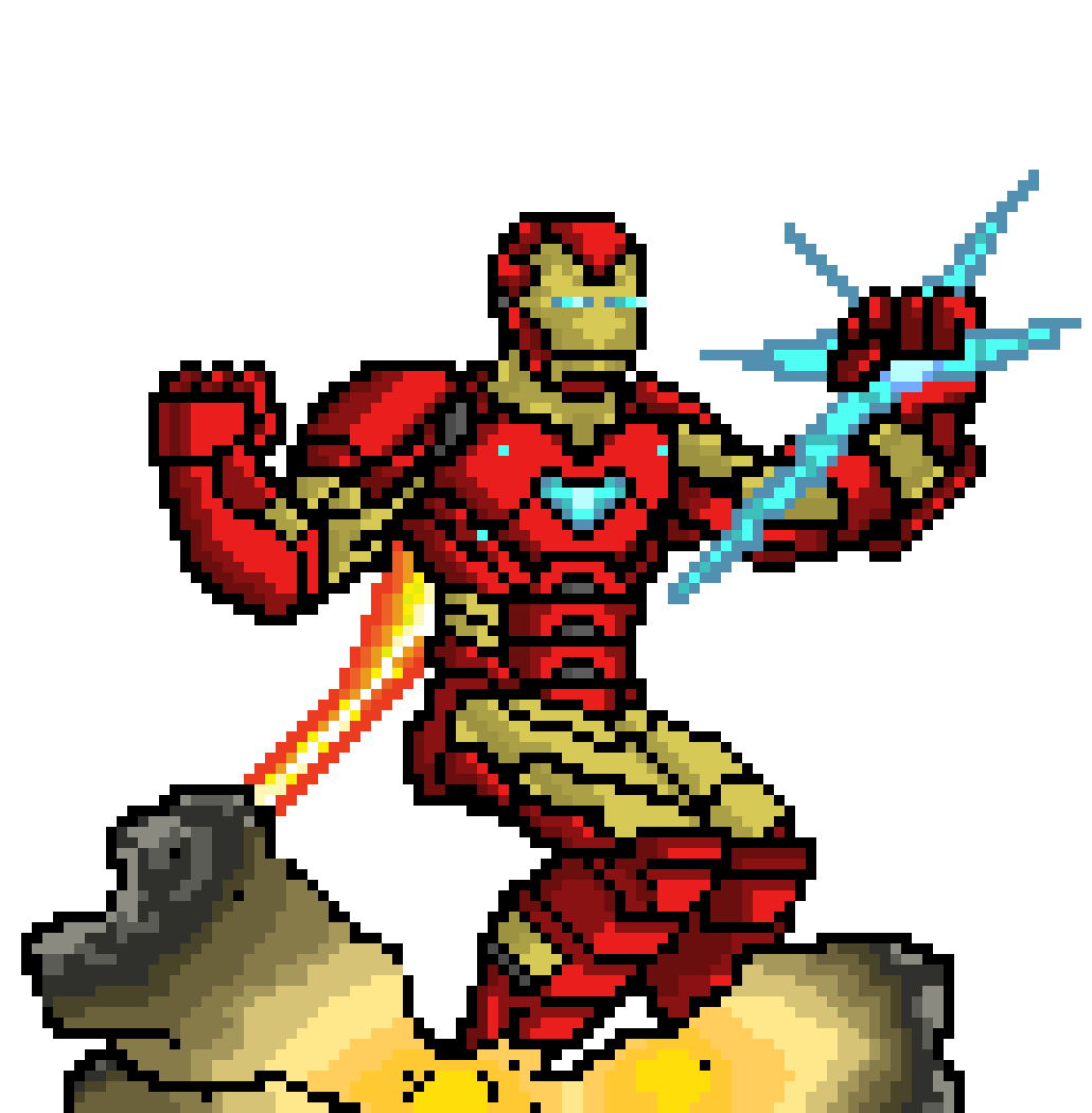 [7de5c7] IRON MAN PIXEL ART DESIGN 1